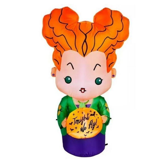 GEMMY Airblown Disney Hocus Pocus Winifred Sanderson Light Up Inflatable - Picture 1 of 8